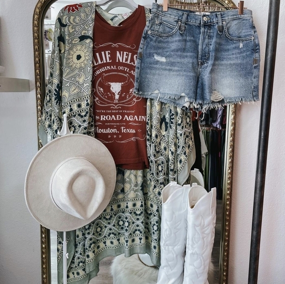 Free People Magic Dance Kimono Green Tea Combo (One Size) - Picture 10 of 12